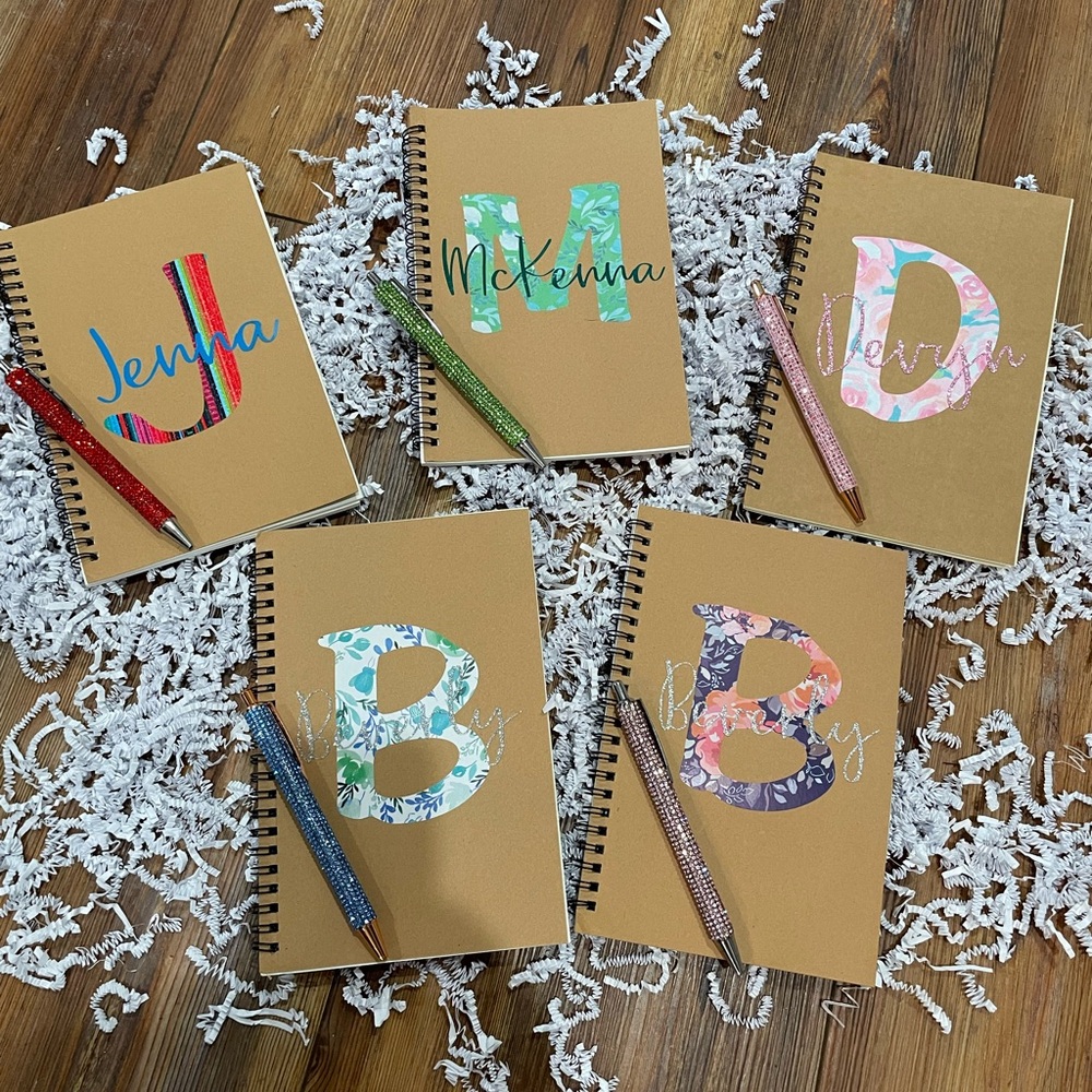 Personalized Spiral Notebook with Pen